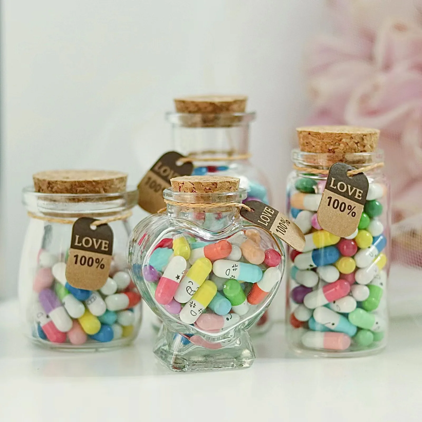 100 cápsulas de amor en botellas de vidrio Regalos a distancia - imagen 3