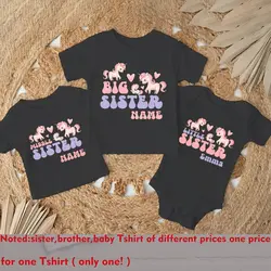 Camisetas personalizadas unicornio para hermanas y bebé a juego