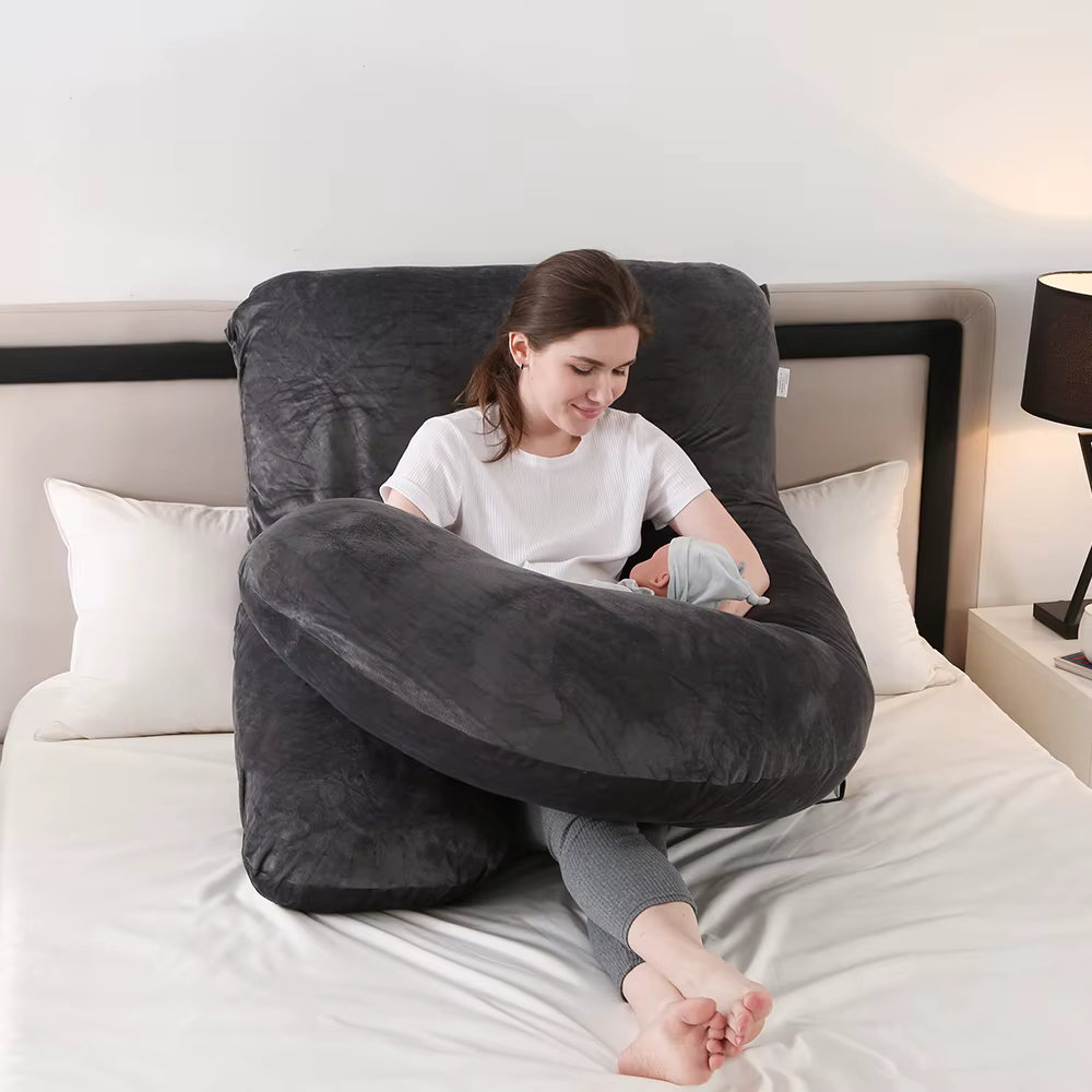 PANGDUBE Almohada embarazo forma G algodón para cintura - imagen 5