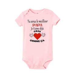Pelele bebé en algodón estampado de manga corta para recién nacido