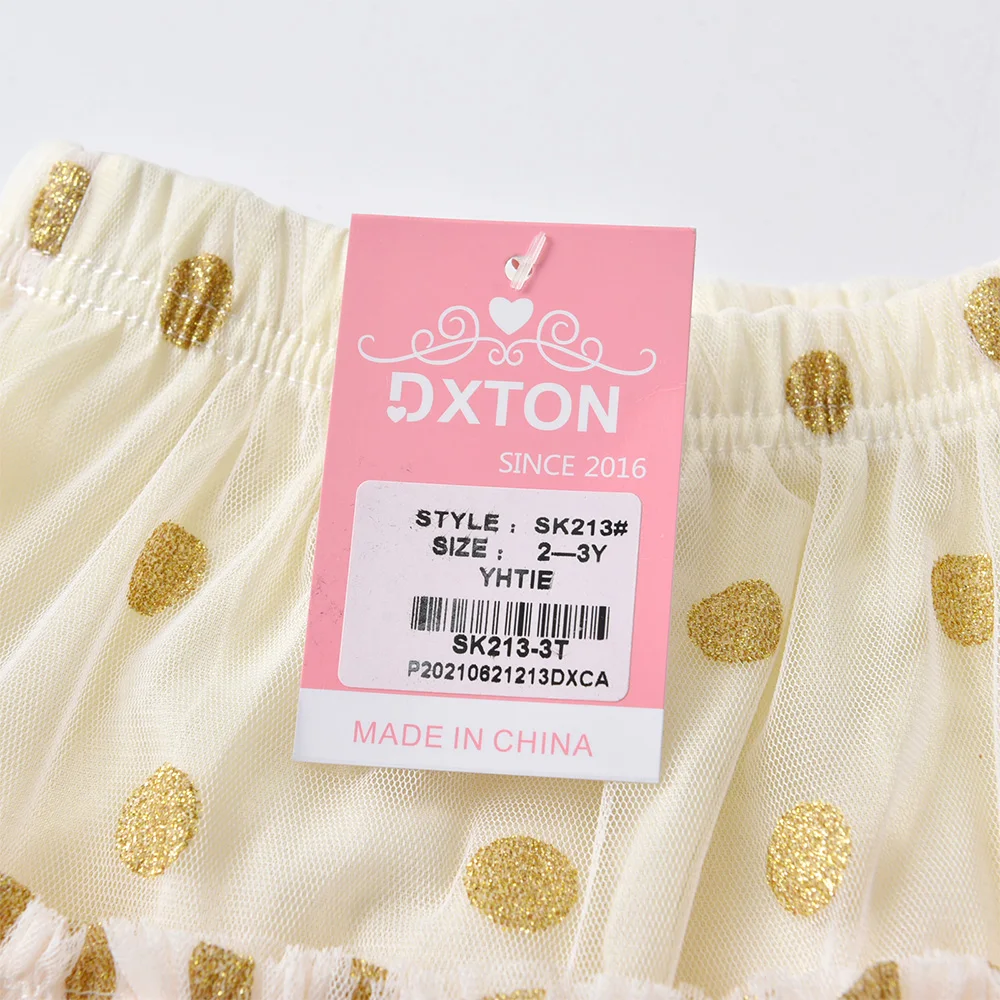 DXTON falda de tul de princesa con lunares para niñas - imagen 4