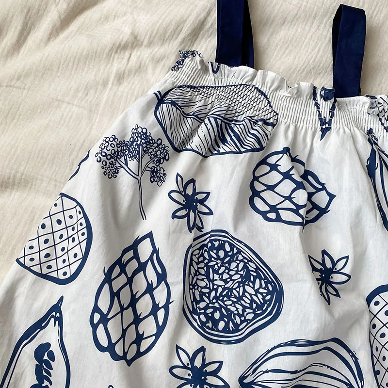 Conjunto de verano MILANCEL para niñas con camisa frutal y pantalón - imagen 2