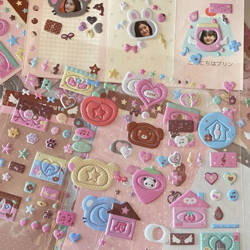 Pegatinas decorativas 3D con bordes de animales y estrellas K-pop - imagen 4