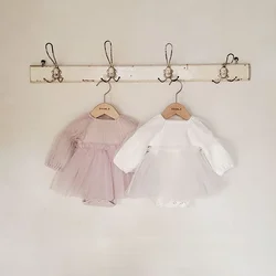 MILANCEL Body de primavera para bebé – Mono manga larga con rayas