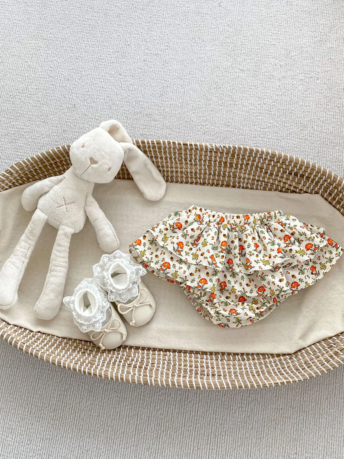 Detalle del estampado floral en primer plano