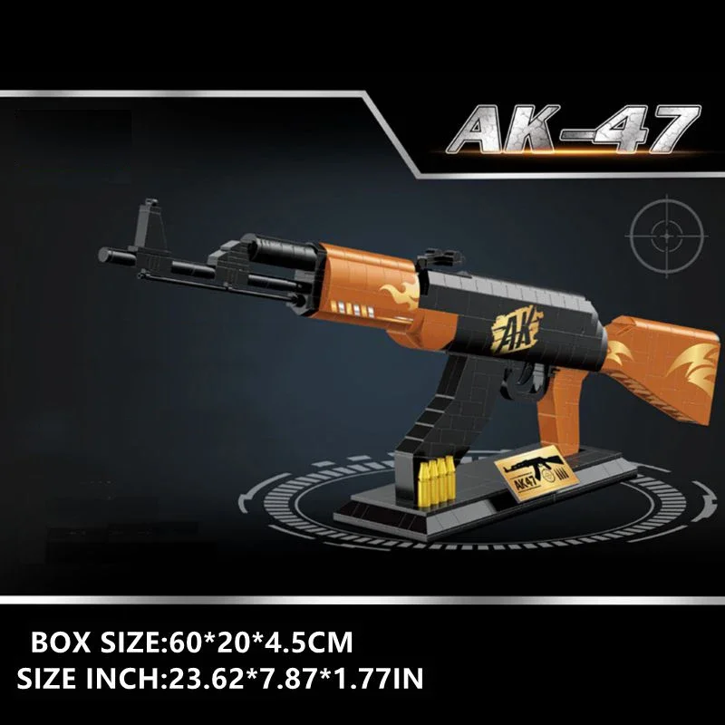 Bloques de construcción militar estilo AK47, juguete educativo DIY - imagen 4