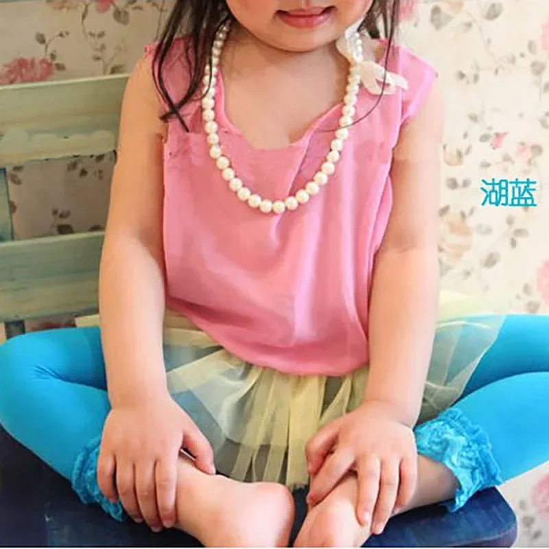 Leggings de encaje para bebé niña – Terciopelo caramelo - imagen 2