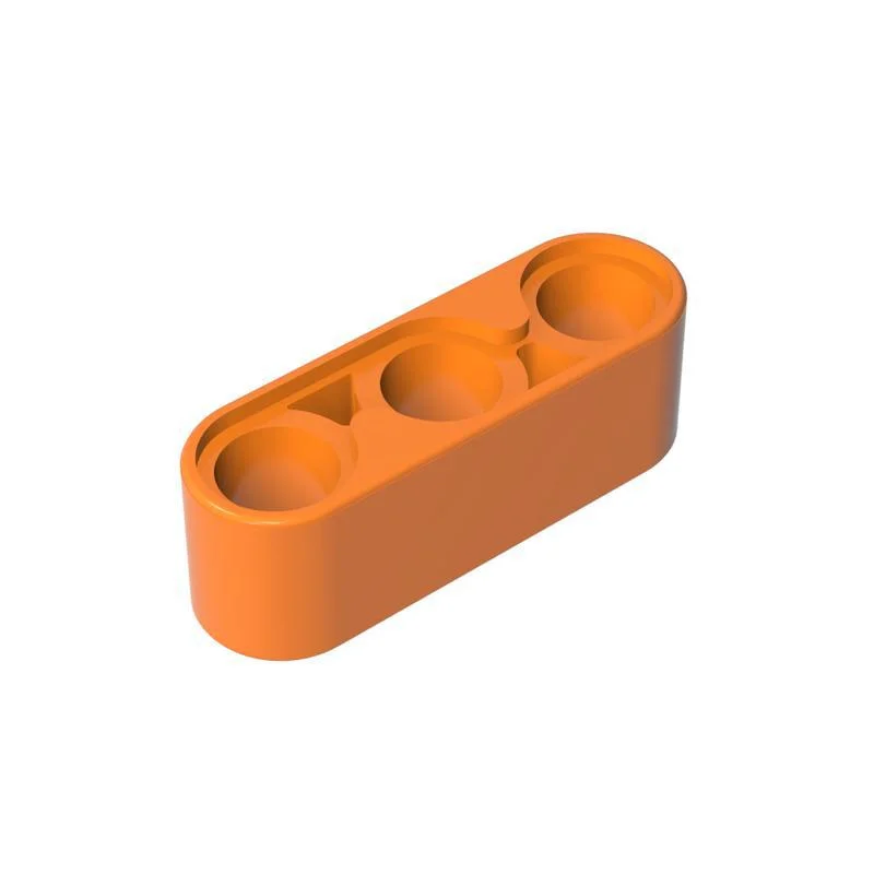Piezas de construcción Liftarm Beam 1x3 en color amarillo