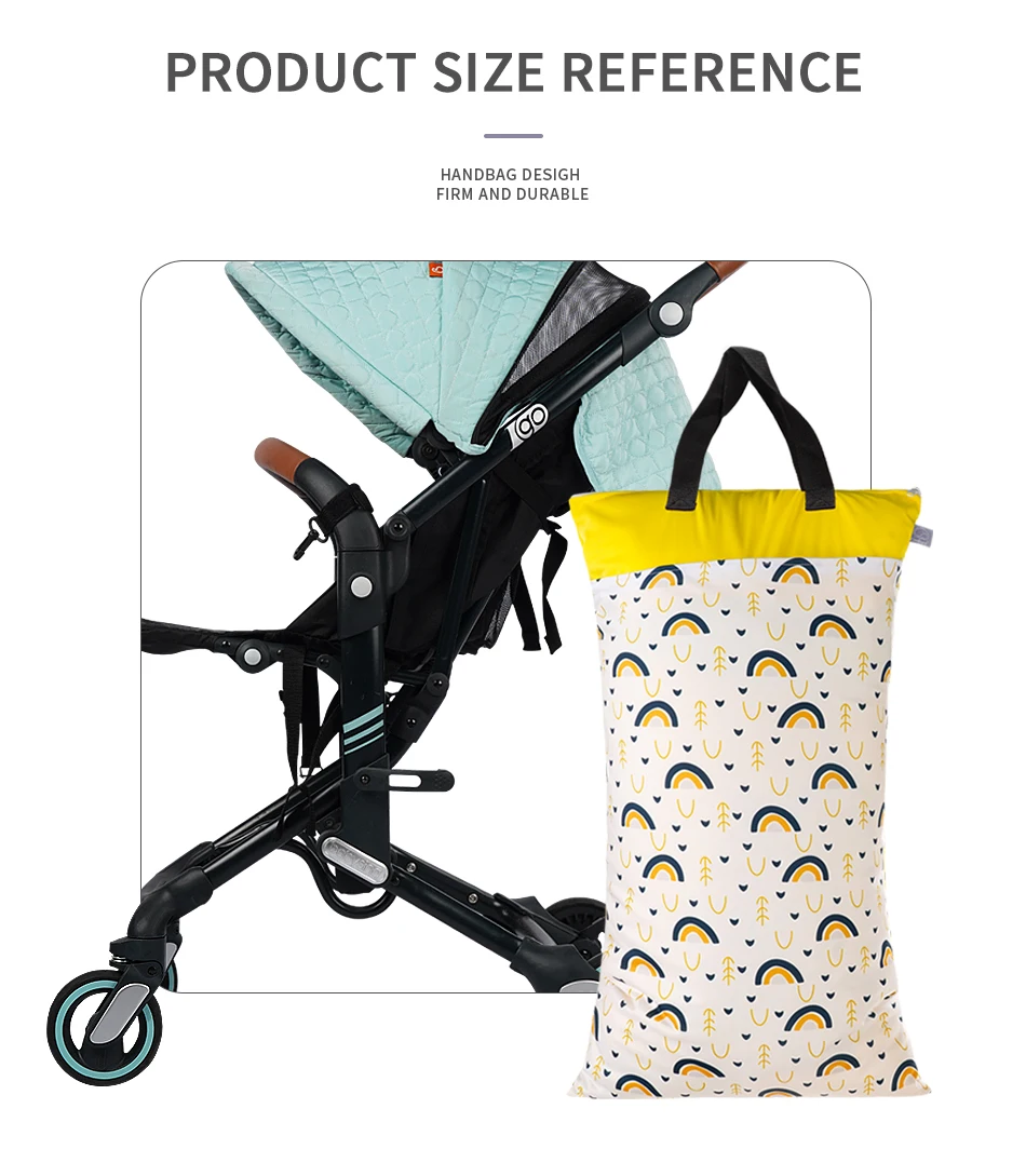 Bolsa colgada en un carrito