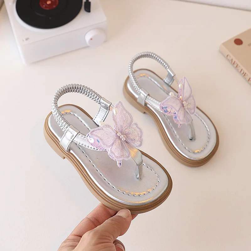 Sandalias de princesa para niña con suela suave antideslizante - imagen 2