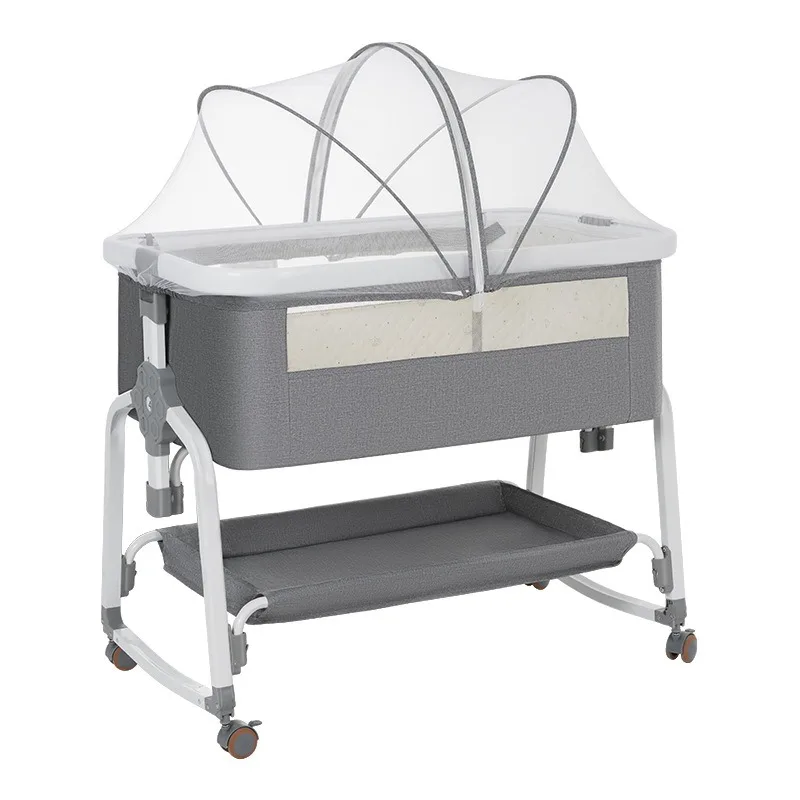 Cuna multifuncional plegable y ajustable en altura para bebé - imagen 5