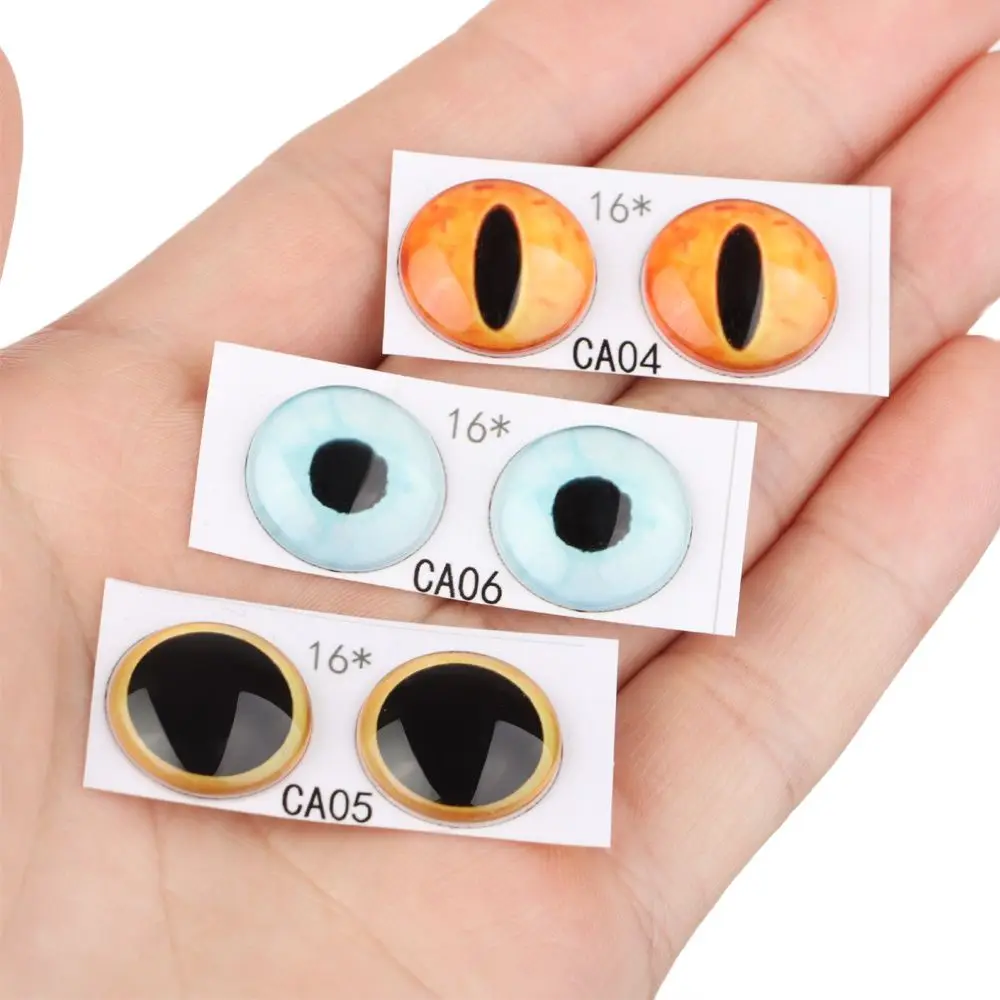 Ojos de cristal para muñecas – Estilos gato, dragón y dinosaurio - imagen 3