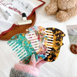 Peine de dientes anchos antiestático para niños leopardo retro