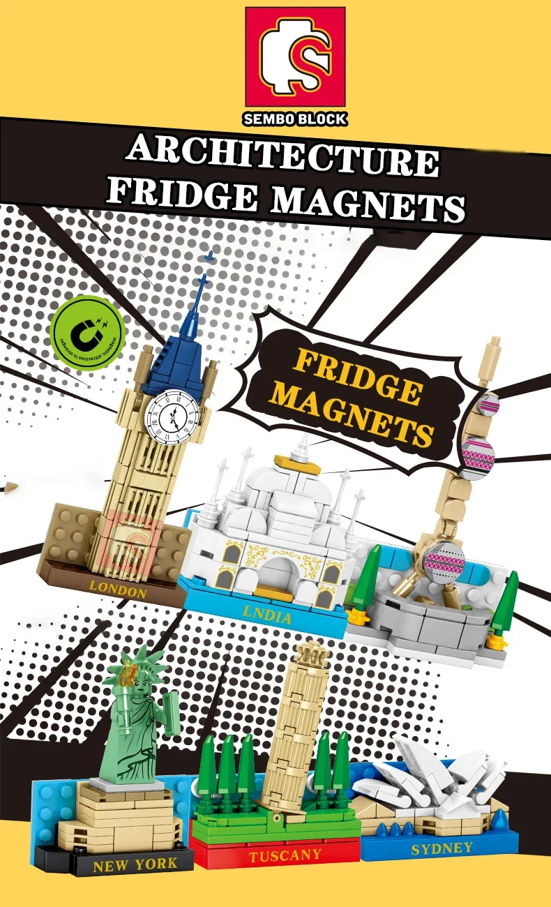 Conjunto de bloques magnéticos de colores variados