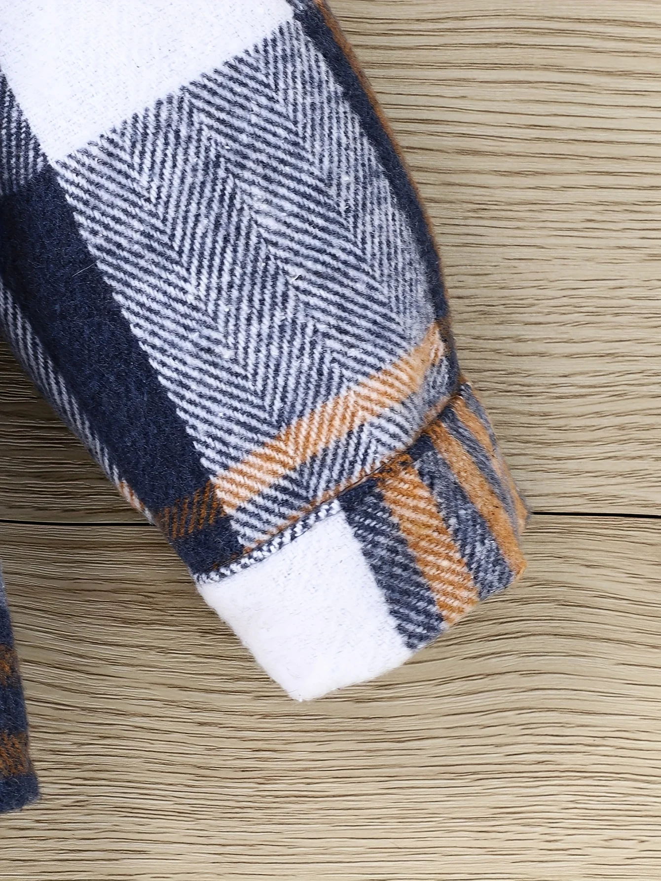 Chaqueta a cuadros para bebé estilo inglés con capucha y bolsillo - imagen 5