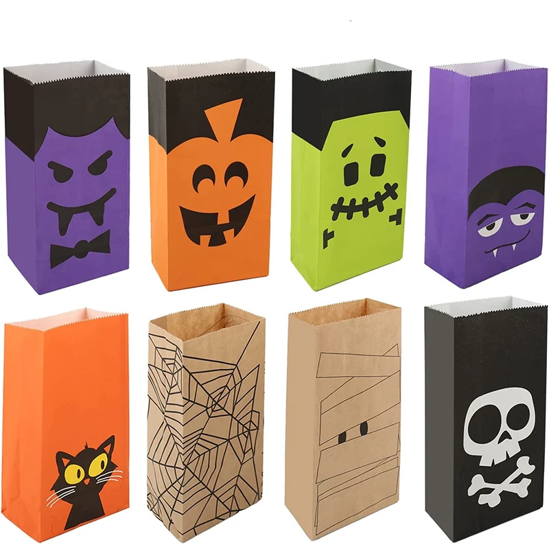 Bolsas de papel Halloween con diseños terroríficos para dulces - imagen 3