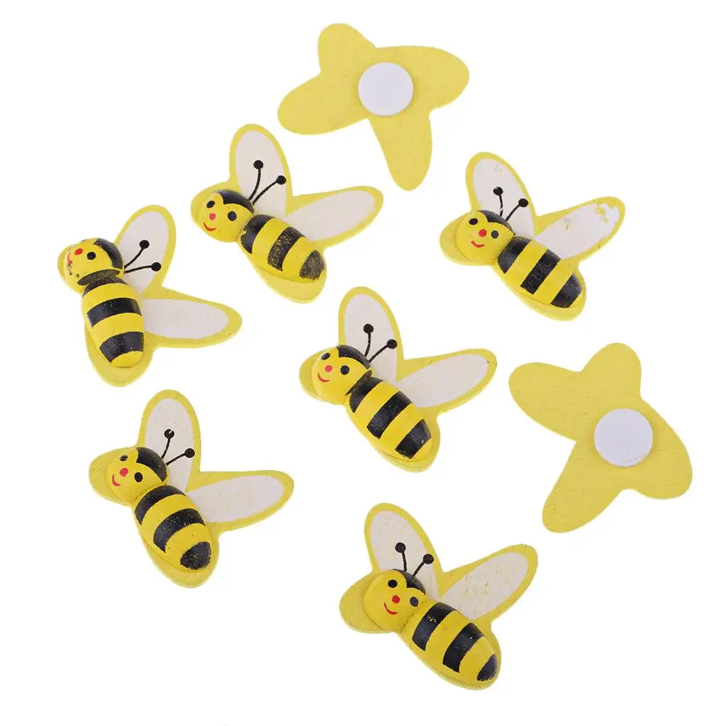 Adorno de madera con forma abeja para casa muñecas - imagen 4
