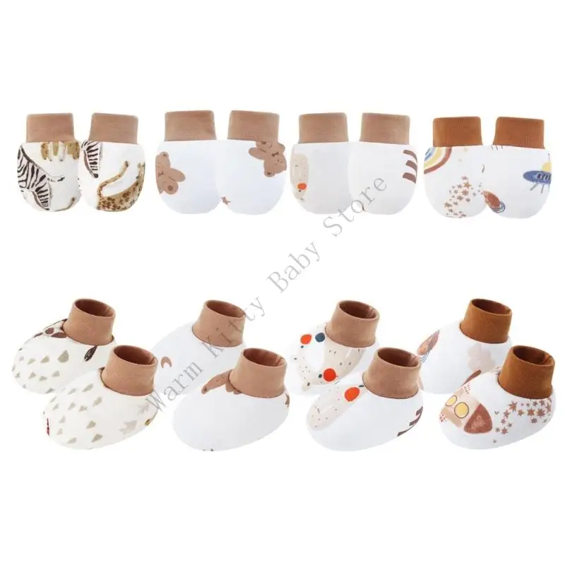 Guantes de algodón con dibujos animados para bebé