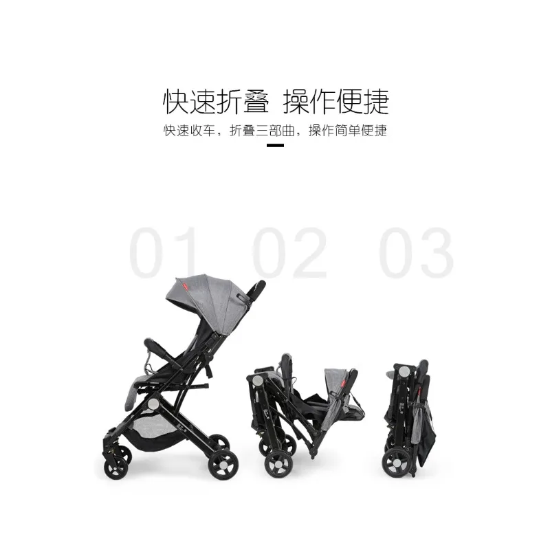 Cochecito de bebé reclinable con plegado clic y asiento - imagen 5