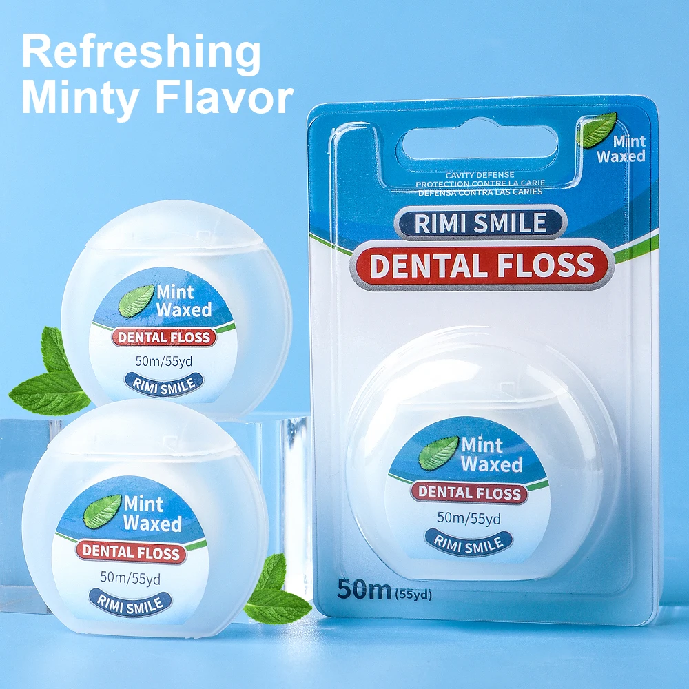 RIMISMILE hilo dental ultrafino de menta en palitos desechables