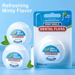 RIMISMILE hilo dental ultrafino de menta en palitos desechables