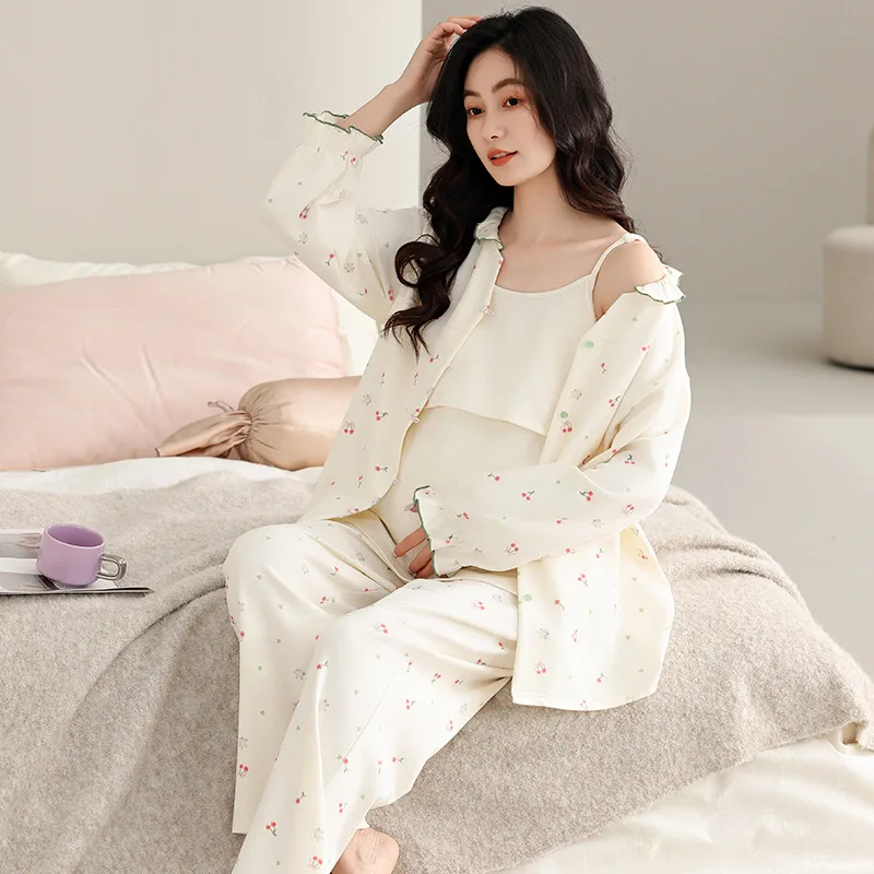 Pijama para embarazadas de algodón acolchado cálido invierno - imagen 2