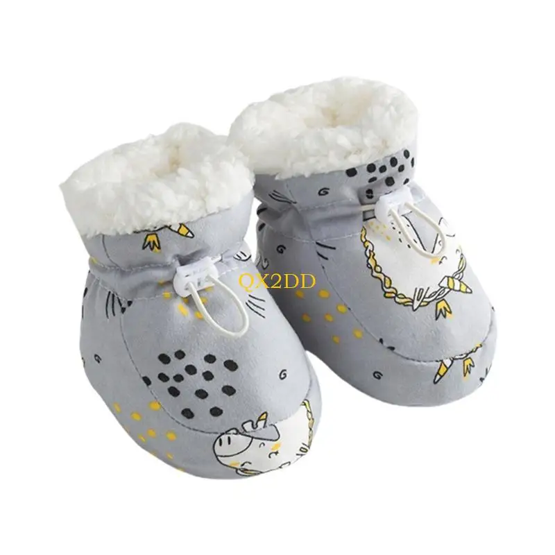 QX2D Primeros zapatos bebé para caminar de otoño invierno estampados - imagen 3