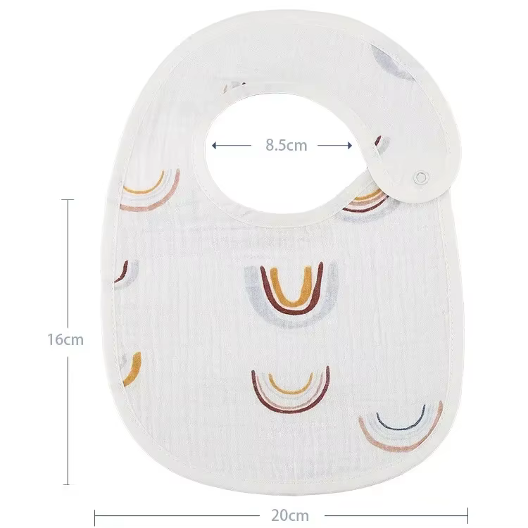 Babero impermeable de algodón con diseño divertido