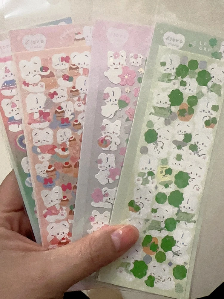 Pegatinas de conejito plateadas brillantes para manualidades - imagen 2
