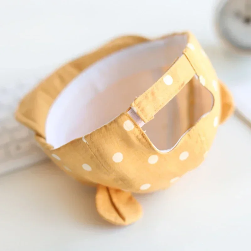Gorro bebé algodón con orejas de oso, puntos y estilo verano - imagen 2