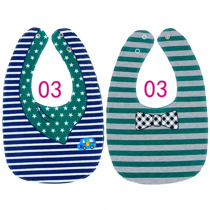 Baberos impermeables de algodón para bebé con bandana ajustable - imagen 2