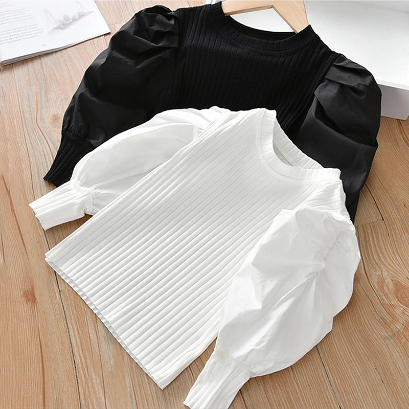 Camisa blanca de manga larga para niña – Jersey sweet infantil - imagen 3