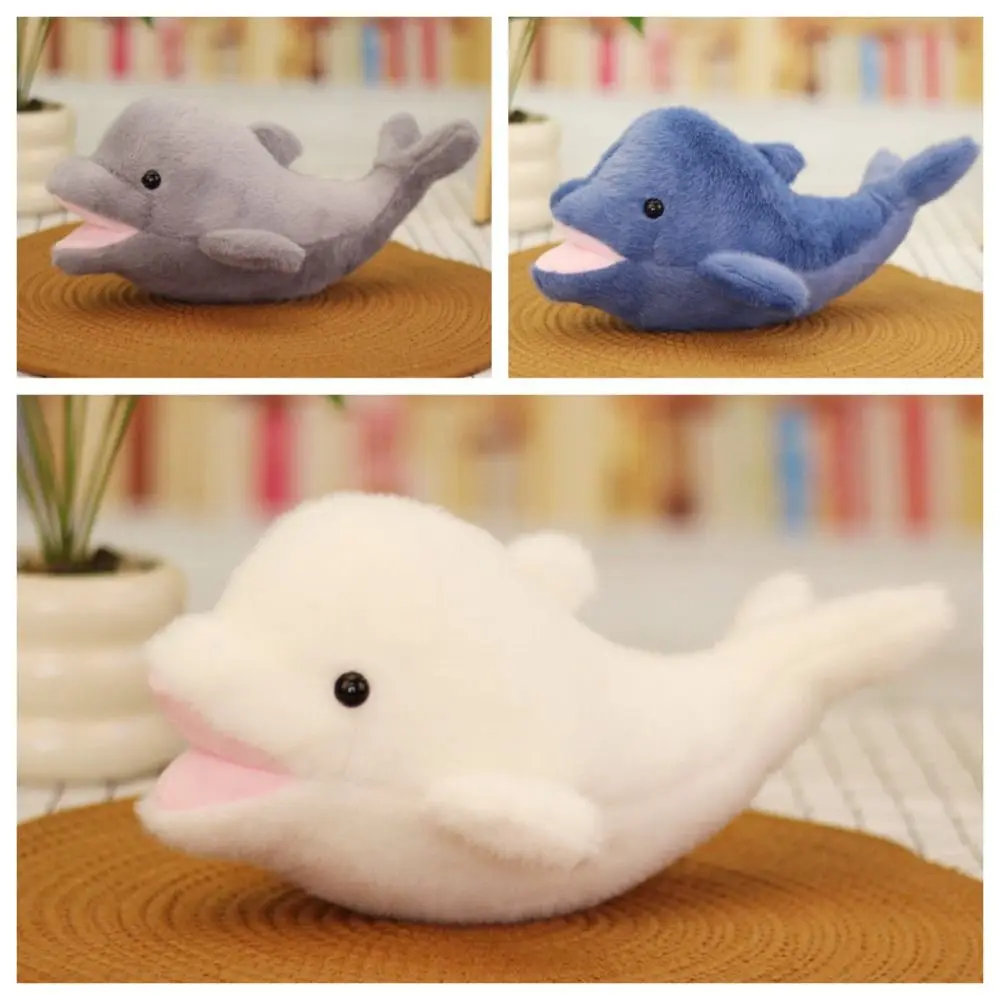 Peluche delfín suave de algodón, animal marino esponjoso hecho a mano - imagen 3