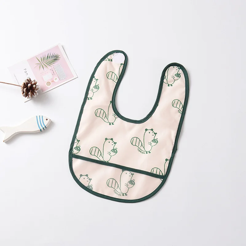 Babero infantil impermeable con toalla suave para eructar - imagen 3