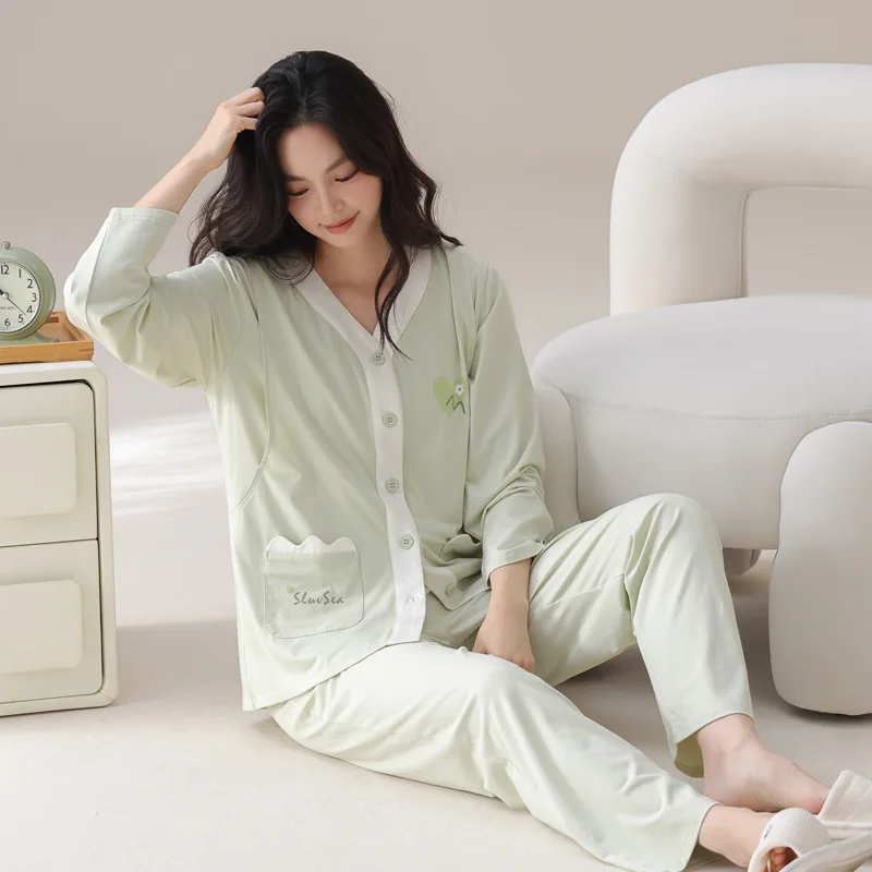 Camisón de lactancia en modal suave para dormir y casa - imagen 3