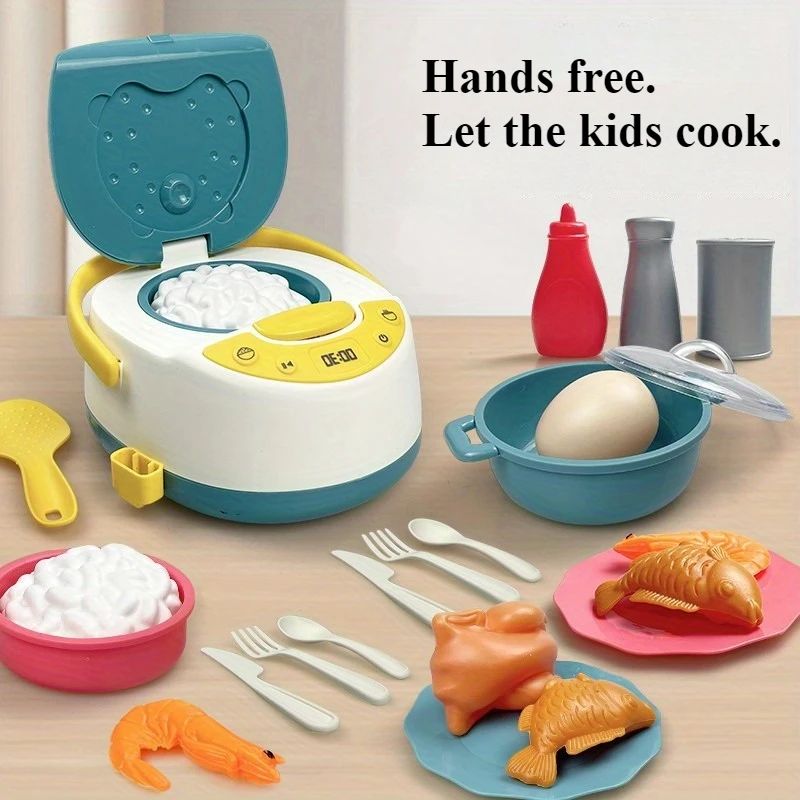Juego de cocina infantil de juguete con utensilios y ollas realistas - imagen 3