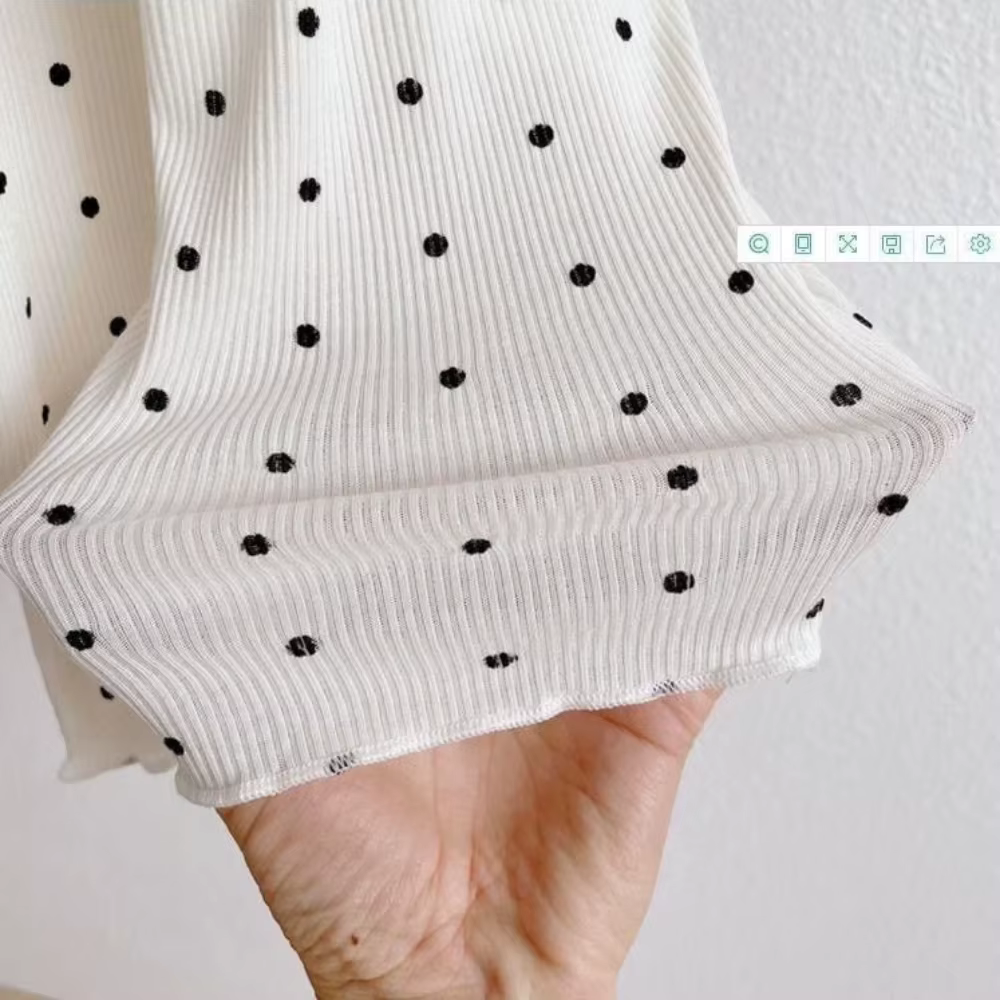 Conjunto pijama de lunares manga larga niña, estilo coreano - imagen 5