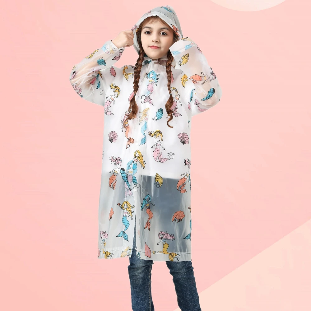 Chubasquero impermeable Poncho de sirena para niños - imagen 4