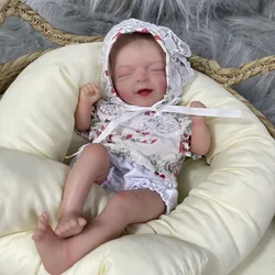 Salia muñeca reborn de mini bebé con piel 3D y cuerpo de tela
