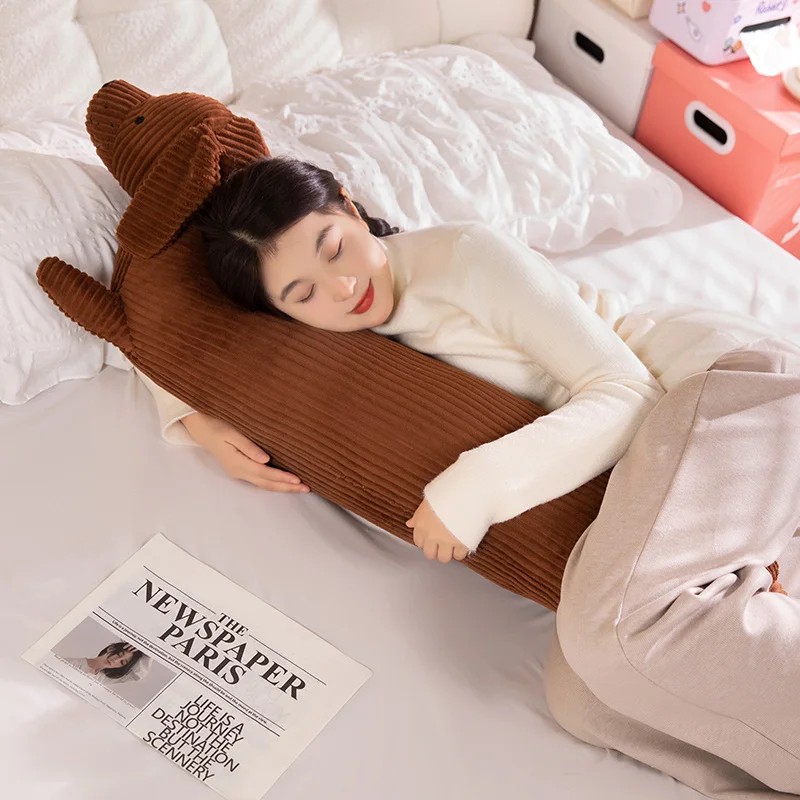 Almohada peluche perro salchicha larga, cojín trasero para dormir - imagen 5