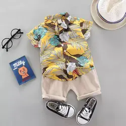 Conjunto de verano para bebé con camisa y pantalón corto