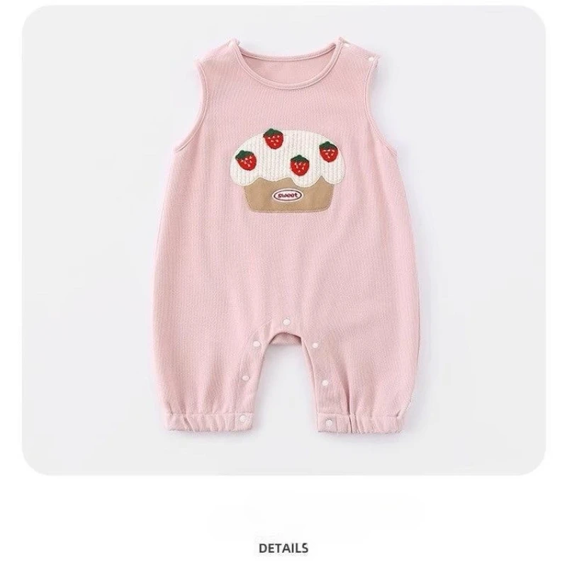 Conjunto para portabebés de otoño para recién nacidos – bordado fresa - imagen 4