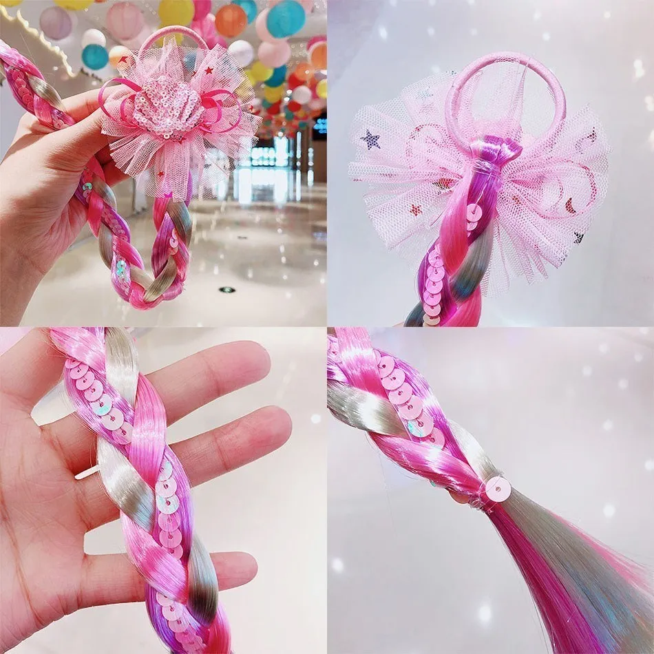 Lazo unicornio para niñas – Accesorios de pelo arcoíris - imagen 3