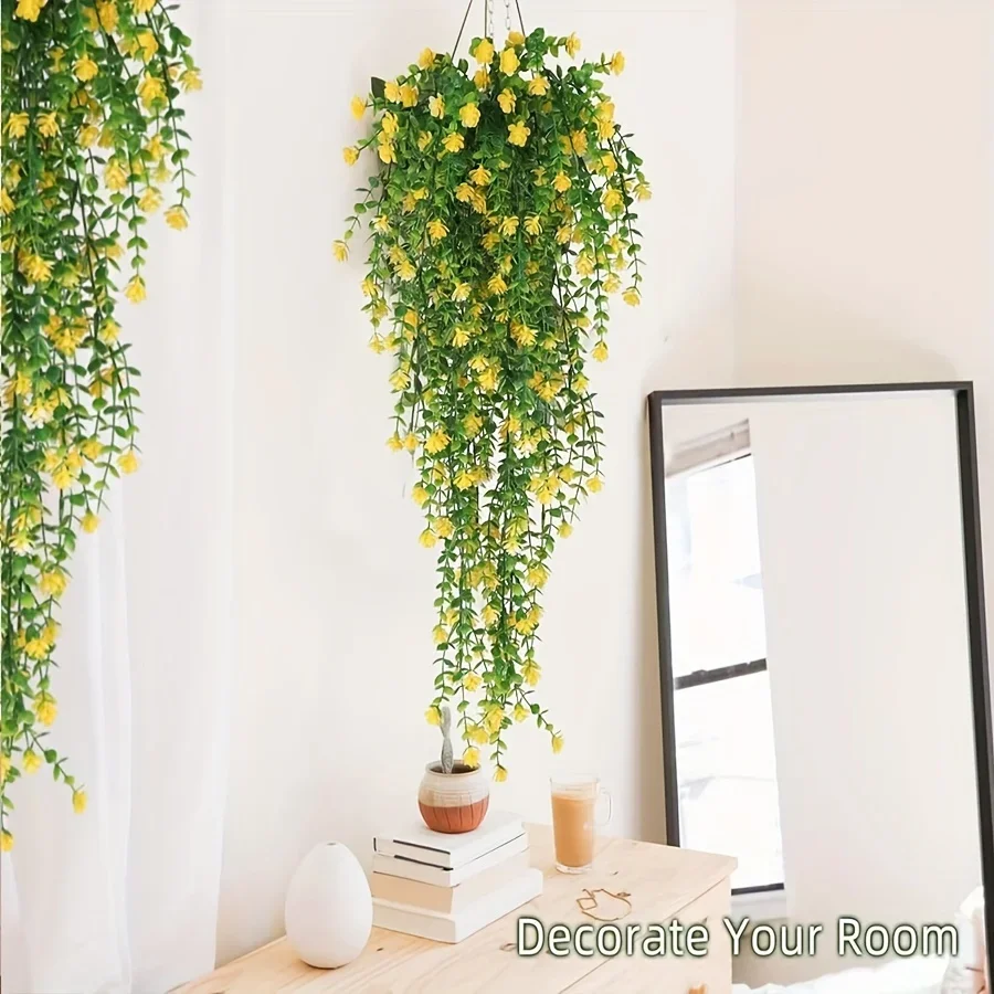 Plantas colgantes artificiales para exterior - eucalipto UV resistente - imagen 4
