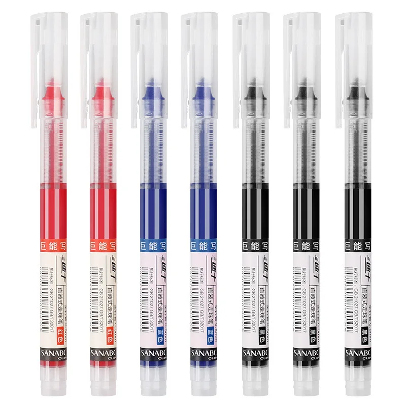 Bolígrafos gel secado rápido con punta fina – tinta negra azul y roja