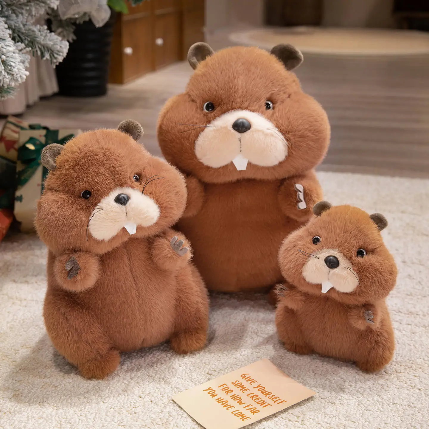 Peluche de marmota suave regordeta para regalar y decorar niños - imagen 2