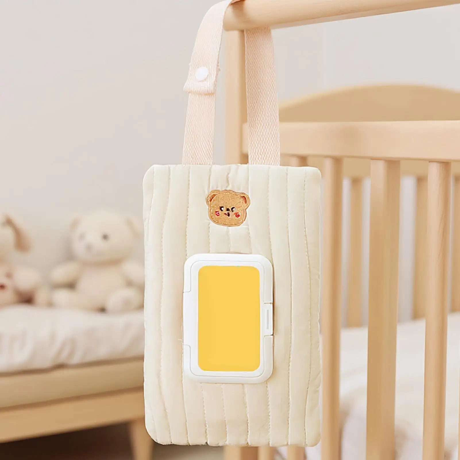 Bolsa porta toallitas húmedas de viaje colgante para coche y paseo - imagen 3