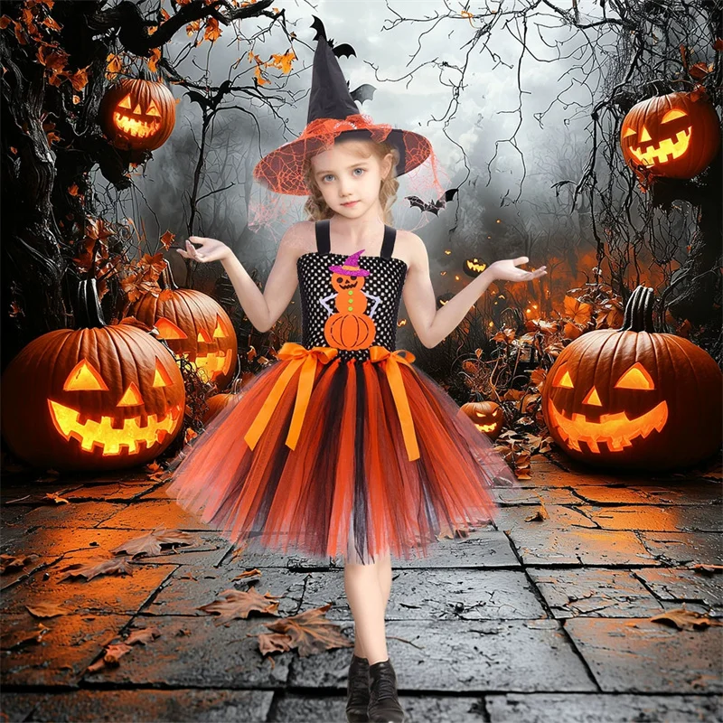 Disfraz de Halloween princesa para niña, vestido de gala