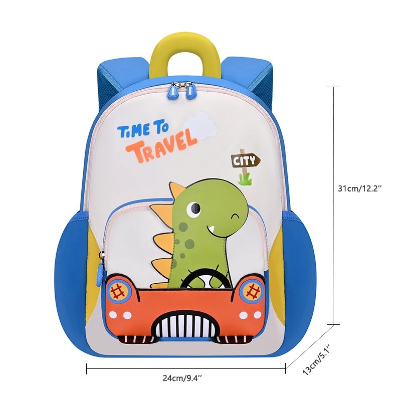Mochila infantil 3D con dibujos para preescolar, viaje escolar