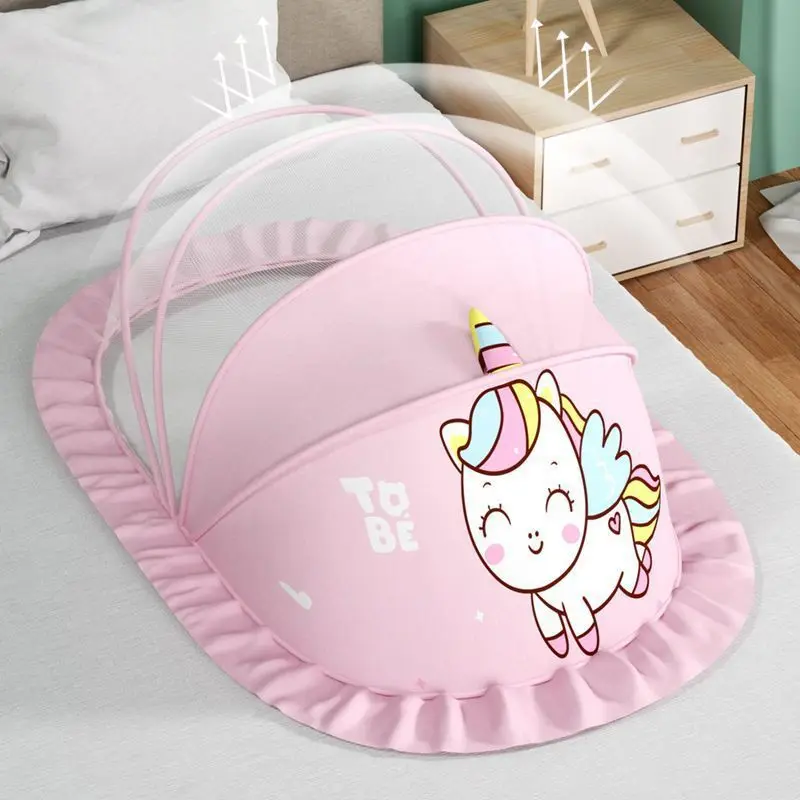 Carpa plegable portátil para bebé 0-18 meses con mosquitera de viaje - imagen 4